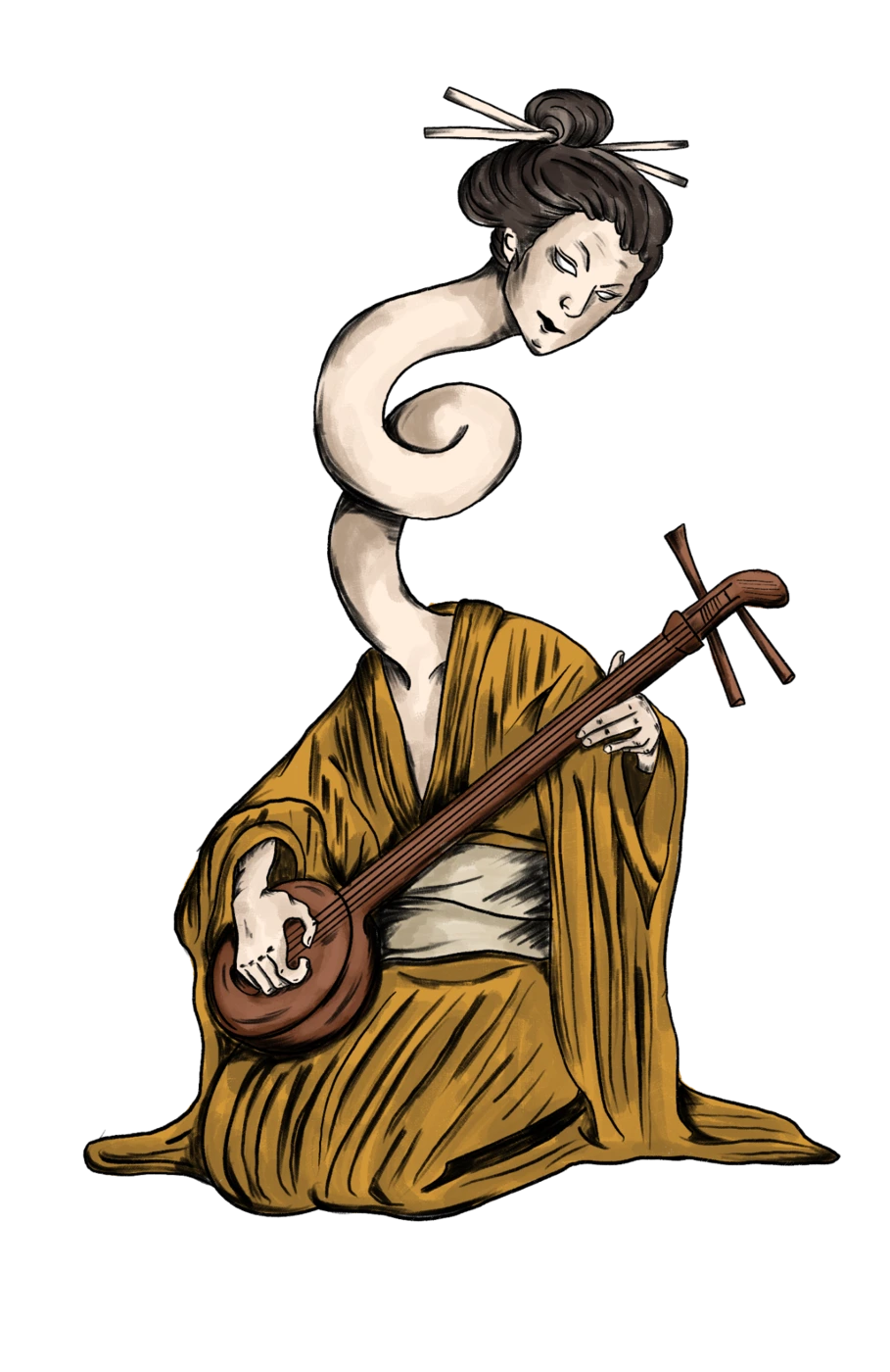 Autorská ilustrace Yokai